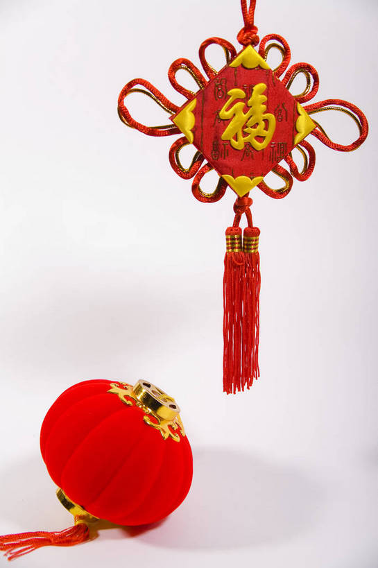 无人,竖图,彩色,室内,静物,中国,节日,艺术,灯笼,图片,艺术品,文化,物品,装饰品,两个,福字,饰品,工艺品,中国结,竖,摄影,东亚,影棚拍摄,bj174