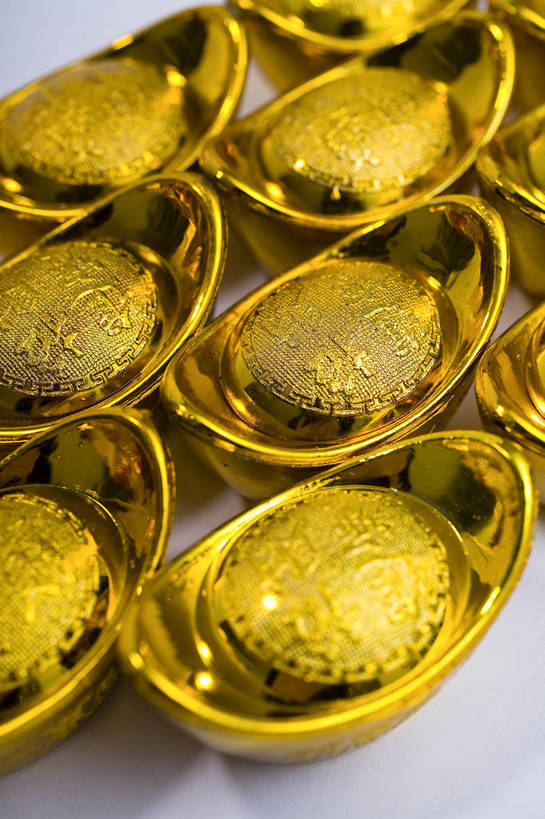 无人,竖图,彩色,室内,特写,静物,中国,许多,图片,很多,装饰品,饰品,多个,竖,财富,摄影,金元宝,中国文化,东亚,影棚拍摄,元宝,传统文化,bj174