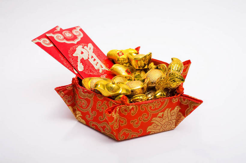 无人,横图,彩色,室内,特写,静物,礼盒,中国,许多,图片,贺卡,很多,装饰品,饰品,多个,财富,摄影,金元宝,中国文化,东亚,影棚拍摄,元宝,传统文化,bj174