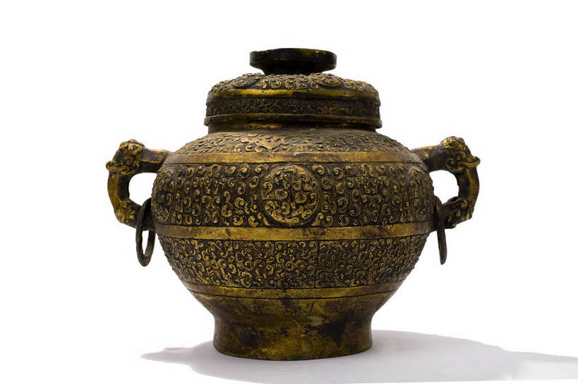 横图,彩色,静物,金属制品,中国,金属,雕刻,罐子,图片,文化遗产,艺术品,古典,历史,文化,文物,装饰品,古代,一个,工艺品,摄影,单个,古董,古物,中国文化,古玩,东亚,青铜,缶,青铜器,古远,古代文明,美术工艺,影棚拍摄,传统文化,青铜制品,楚高罍,容酒器,战国楚高罍,bj174