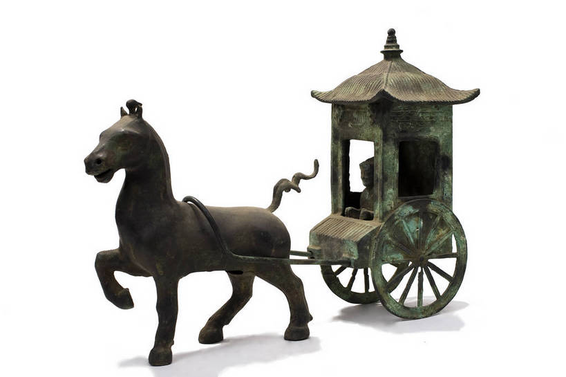 横图,彩色,静物,中国,雕刻,图片,文化遗产,马车,艺术品,历史,文物,车,装饰品,古代,一个,交通工具,摄影,单个,古董,中国文化,载具,东亚,青铜器,古远,古代文明,美术工艺,影棚拍摄,传统文化,轺车,bj174