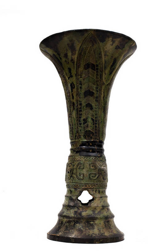 竖图,彩色,静物,杯子,中国,雕刻,图片,文化遗产,艺术品,历史,文物,装饰品,古代,一个,酒杯,摄影,单个,古董,中国文化,东亚,青铜器,古远,古代文明,美术工艺,影棚拍摄,传统文化,觚,天觚,bj174