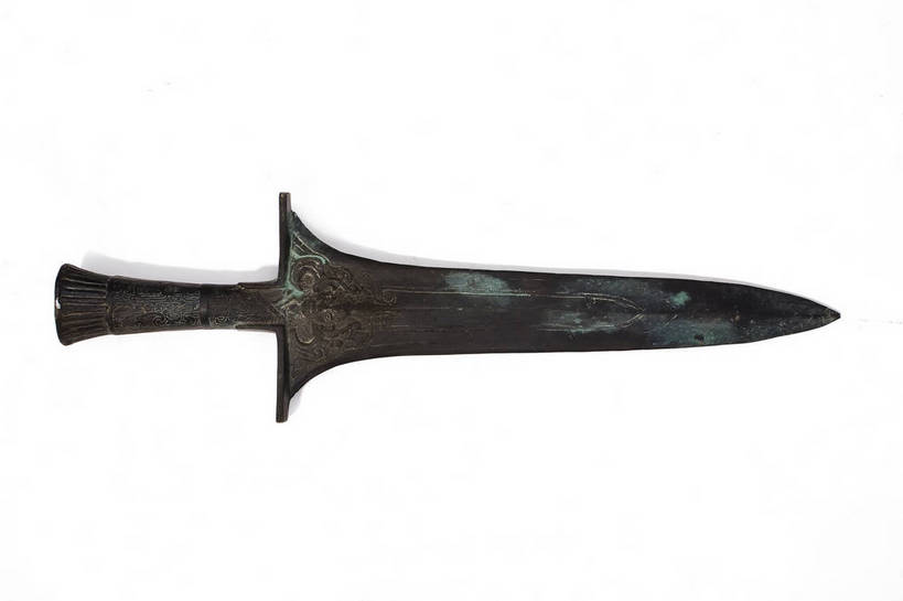 横图,彩色,静物,中国,雕刻,图片,文化遗产,艺术品,历史,文物,装饰品,古代,一个,摄影,单个,古董,剑,中国文化,宝剑,东亚,青铜器,古远,古代文明,美术工艺,影棚拍摄,传统文化,bj174