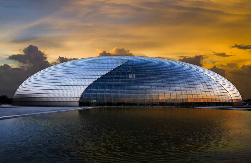 无人,横图,彩色,室外,特写,白天,旅游,度假,名胜古迹,标志建筑,地标,建筑,剧院,北京,中国,亚洲,遗迹,水池,云层,合成,古迹,文物,娱乐,建设,古建筑,国家大剧院,现代建筑,白云,蓝天,天空,享受,休闲,旅游胜地,彩云,放松,摄影,特效,古文明,东亚,中华人民共和国,旅行,bj174