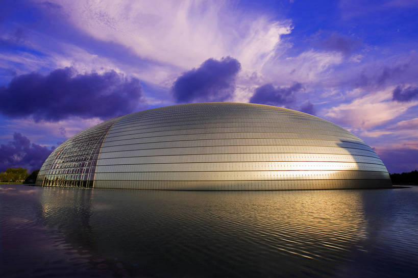 无人,横图,彩色,室外,特写,白天,旅游,度假,名胜古迹,标志建筑,地标,建筑,剧院,北京,中国,亚洲,遗迹,水池,云层,合成,古迹,文物,娱乐,建设,古建筑,国家大剧院,现代建筑,白云,天空,享受,休闲,旅游胜地,彩云,放松,摄影,特效,古文明,东亚,中华人民共和国,眩光,旅行,bj174