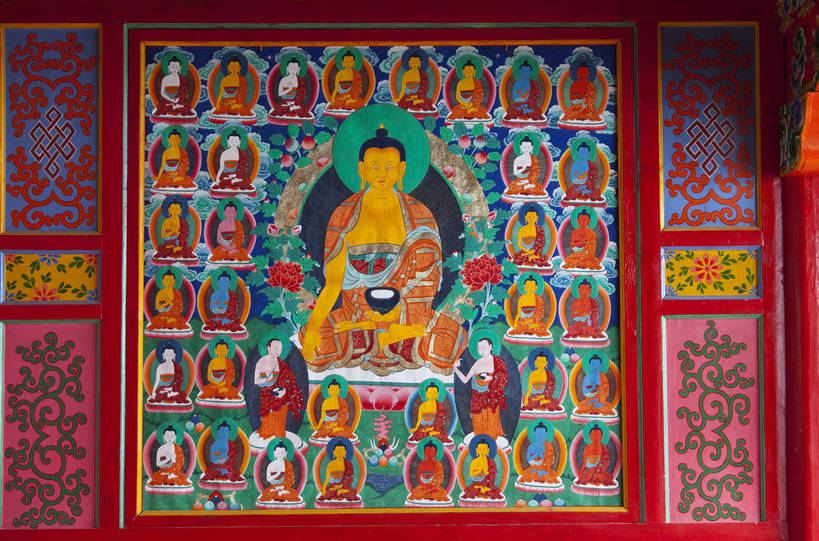 无人,横图,室外,特写,白天,建筑,青海湖,中国,亚洲,艺术,彩绘,壁画,中国文化,东亚,青海,青海省,中华人民共和国,西北地区,青,咸水湖,传统文化,二郎剑风景区,bj174