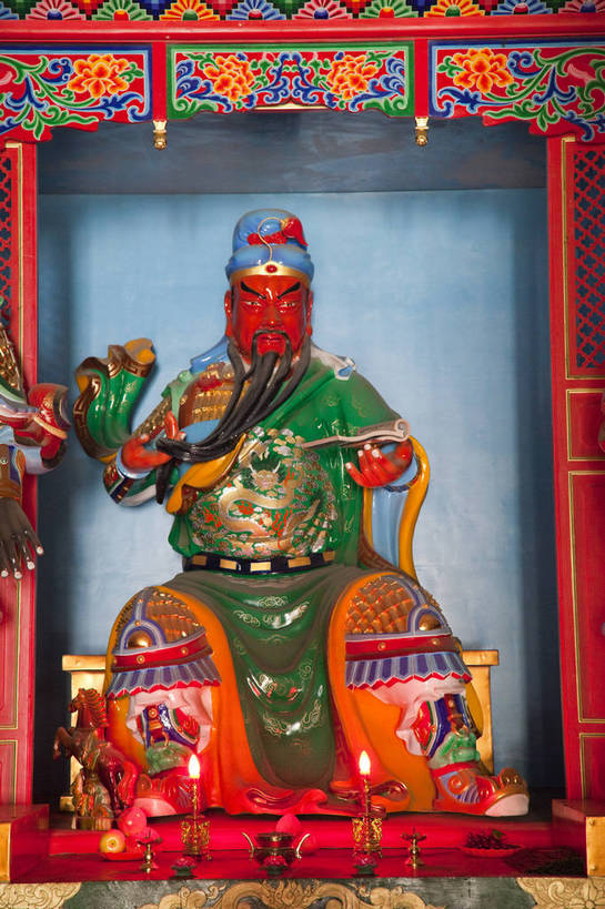 无人,竖图,室内,白天,旅游,雕塑,民俗,雕像,旅游胜地,中国文化,关帝庙,供奉,将军,青海,西宁,关公,将领,旅行,关长生,关羽,关云长,传统文化,bj174