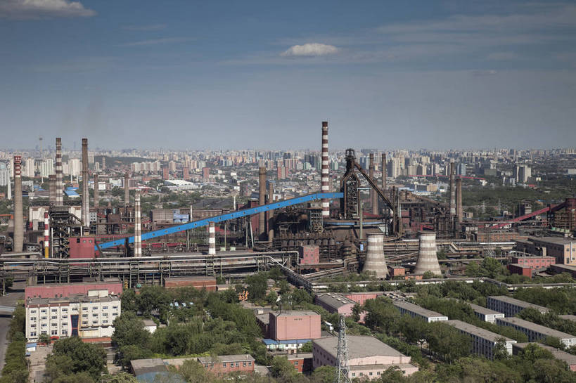 无人,工厂,横图,室外,白天,旅游,北京,中国,设备,现代,工业,经济,冶炼,东亚,繁荣,炼钢,旅行,制造厂,生产工厂,首钢,高炉,冶炼设备,bj174