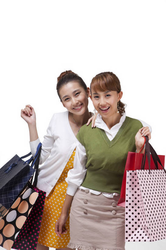 东方人,两个人,伙伴,站,微笑,竖图,彩色,室内,白天,正面,购物,时尚,满意,自由,友谊,分享,合作,北京,中国,人物,图片,购物袋,浪漫,美丽,休闲装,享受,休闲,活力,可爱,美女,亲密,竖,摄影,生活方式,青春,优雅,勾肩搭背,年轻女性,女人,女性,亚洲人,中国人,年轻人,半身,影棚拍摄,愉快,bj174