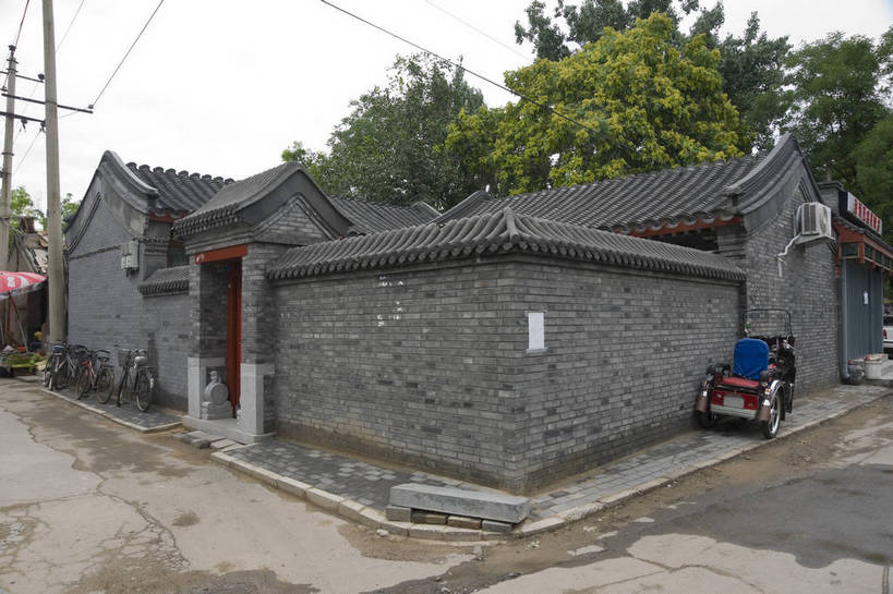 无人,摄影师,横图,彩色,室外,白天,城市,建筑,自行车,北京,中国,亚洲,房屋,庭院,院子,车辆,古典,历史,什刹海,民居,东方,古色古香,树木,摄影,文明,古朴,摄像师,幽静,旅行,三轮摩托,bj174