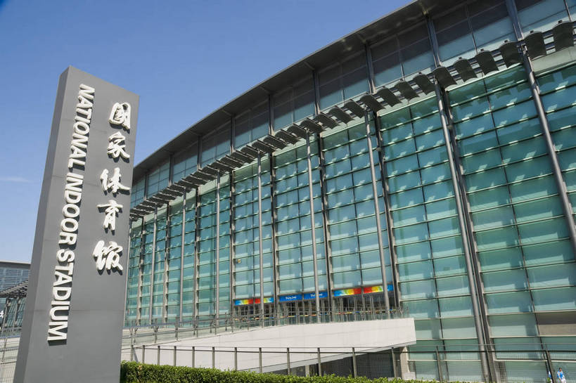 无人,摄影师,体育馆,横图,彩色,室外,白天,锻炼,旅游,快乐,比赛,运动,竞争,城市,建筑,中国,亚洲,壮观,娱乐,现代化,白云,风景,蓝天,阳光,休闲,奥林匹克,奥运,经济,晴天,雄伟,体育运动,摄像师,体育,健身,奥运会,奥林匹克运动,北京奥运会,国家体育馆,标志性建筑,2008年北京奥运会,bj174