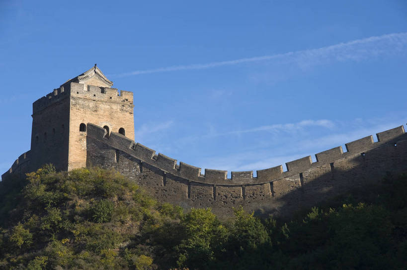 无人,摄影师,横图,彩色,室外,白天,旅游,名胜古迹,建筑,北京,长城,中国,亚洲,壮观,首都,历史,文化,文物,遗址,树木,名胜,白云,风景,蓝天,阳光,晴天,雄伟,文明,古朴,万里长城,烽火台,东亚,摄像师,中华人民共和国,北京市,京,北平,华北地区,河北,河北省,冀,密云县,承德,承德市,气势,幽静,金山岭长城,金山岭,滦平县,密云,bj174