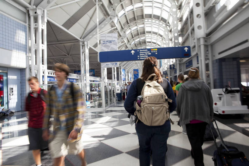 机场,横图,彩色,室内,特写,白天,旅游,建筑,美国,游客,图片,交通,辉煌,候机厅,现代建筑,大堂,航站楼,旅游胜地,运输,摄影,文明,细节,发展,芝加哥,繁荣,旅行,芝加哥机场,bj174