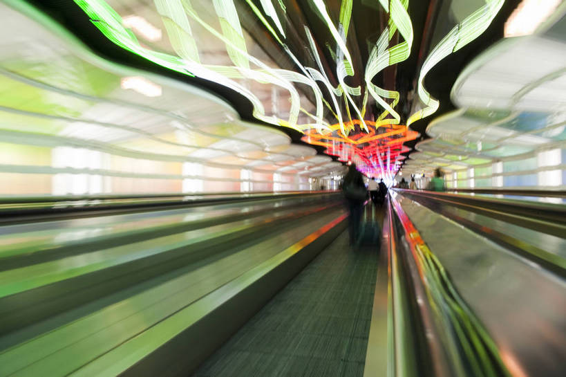 机场,横图,彩色,室内,特写,白天,旅游,建筑,美国,游客,光影,图片,扶梯,通道,交通,辉煌,候机厅,现代建筑,航站楼,旅游胜地,运输,摄影,文明,细节,发展,芝加哥,繁荣,旅行,芝加哥机场,bj174