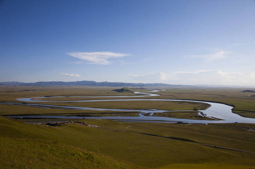 无人,横图,彩色,室外,白天,旅游,度假,草原,湖,美景,名胜古迹,田园,标志建筑,地标,建筑,黄河,中国,亚洲,遗迹,图片,田野,古迹,文物,娱乐,建设,古建筑,风景,天空,自然,平原,享受,休闲,远景,旅游胜地,放松,摄影,地理,四川省,风光,宁静,空旷,自然风光,古文明,东亚,四川,阿坝,中华人民共和国,西南地区,阿坝藏族羌族自治州,阿坝州,川,河,第一湾,黄河第一湾,九曲黄河第一湾,若尔盖县,唐克乡,若尔盖,bj174