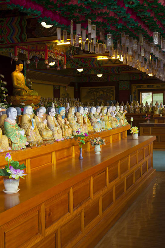 无人,寺庙,竖图,彩色,室内,特写,白天,旅游,建筑,济州岛,韩国,亚洲,节日,雕像,图片,文化,殿堂,祈祷,健康,许愿,摄影,宗教,祠堂,佛教,信仰,纪念,祈求,陈列,佛堂,东亚,罗汉,大韩民国,济州,济州道,济州特别自治道,特别自治道,西归浦,西归浦市,释教,韩国文化,平安,旅行,传统文化,南朝鲜,南韩,药泉寺,罗汉堂,bj174