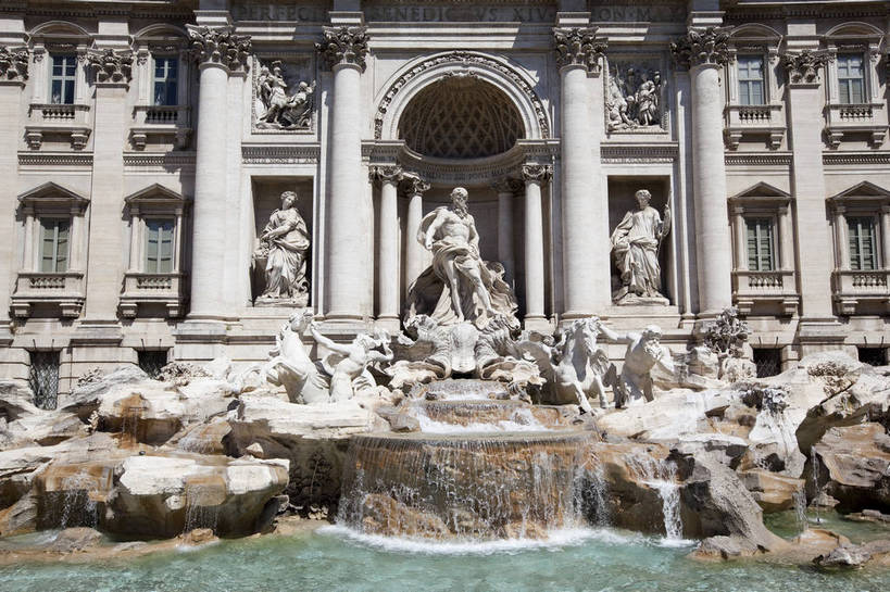 横图,彩色,室外,白天,旅游,度假,名胜古迹,标志建筑,地标,建筑,喷泉,雕塑,意大利,罗马,遗迹,艺术,雕像,图片,古城,建筑群,古典,古迹,文物,娱乐,建设,古建筑,地标建筑,享受,休闲,旅游胜地,放松,摄影,文明,古文明,世界文化遗产,许愿池,旅行,传统文化,bj174