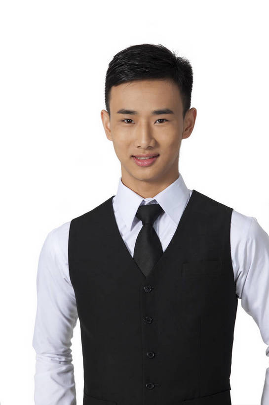 东方人,站,微笑,竖图,彩色,室内,白天,抠图,白色背景,正面,时尚,北京,中国,仅一个人,图片,健康,活力,可爱,自信,摄影,青春,国标舞,端庄,乐观,男人,男性,年轻男性,亚洲人,中国人,年轻人,舞蹈演员,半身,影棚拍摄,礼服,愉快,bj174