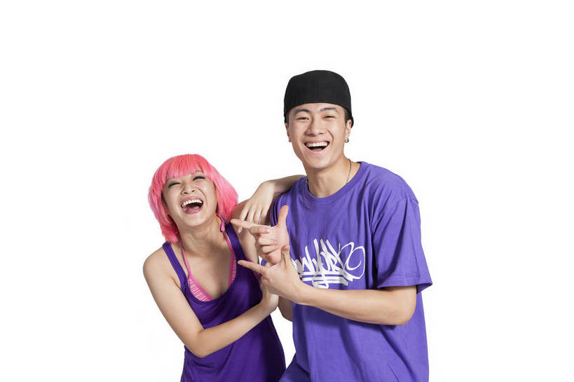 东方人,两个人,伙伴,站,笑,横图,彩色,室内,白天,正面,时尚,跳舞,兴奋,友谊,热情,合作,团队,北京,中国,图片,街头,注视,休闲装,观察,看,手势,健康,个性,活力,激情,美女,平衡,摄影,观看,技巧,青春,街舞,察看,酷,双人舞,嘻哈,关注,舞蹈服,弹性,动感,技能,友情,男人,男性,年轻男性,年轻女性,女人,女性,亚洲人,中国人,年轻人,半身,影棚拍摄,愉快,舞蹈,bj174