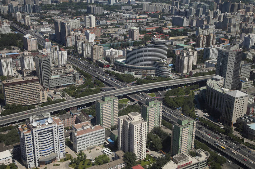 无人,横图,全景,俯视,彩色,室外,白天,旅游,城市风光,城市,道路,建筑,立交桥,北京,中国,图片,建筑群,交通,辉煌,现代建筑,远景,旅游胜地,摄影,文明,发展,繁荣,旅行,北京电视塔,bj174