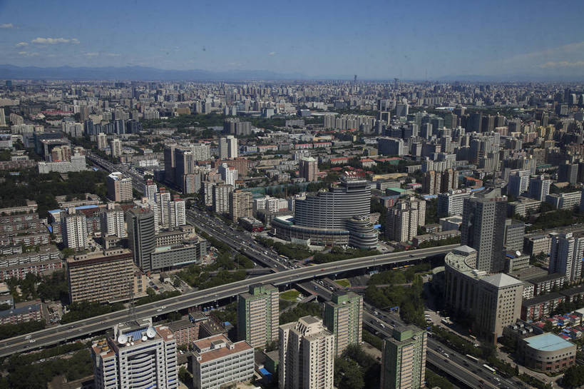 无人,横图,全景,俯视,彩色,室外,白天,旅游,城市风光,城市,道路,建筑,立交桥,北京,中国,图片,建筑群,交通,辉煌,现代建筑,远景,旅游胜地,摄影,文明,发展,繁荣,旅行,北京电视塔,bj174