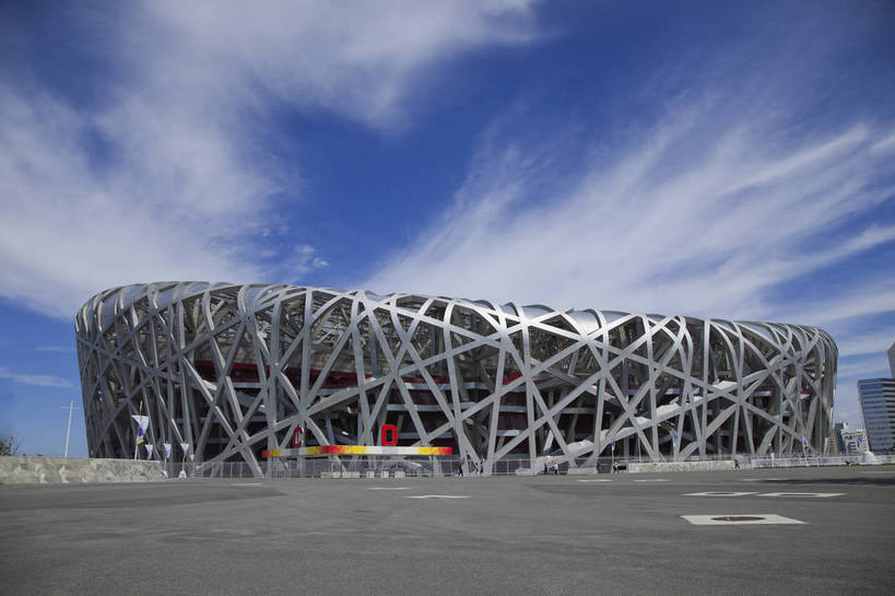 无人,公园,横图,彩色,室外,白天,旅游,城市风光,城市,建筑,北京,中国,鸟巢,图片,建筑群,辉煌,现代建筑,旅游胜地,摄影,文明,发展,国家体育场,奥运场馆,繁荣,旅行,奥林匹克公园,bj174