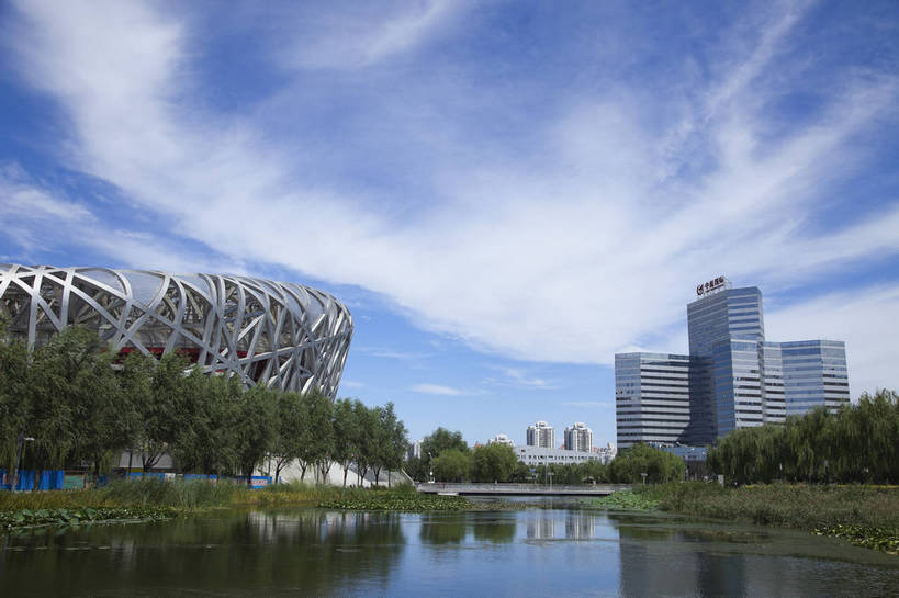 无人,公园,横图,彩色,室外,白天,旅游,办公楼,城市风光,城市,大厦,建筑,北京,中国,鸟巢,图片,建筑群,辉煌,现代建筑,人工湖,旅游胜地,摄影,文明,发展,国家体育场,奥运场馆,繁荣,旅行,奥林匹克公园,bj174