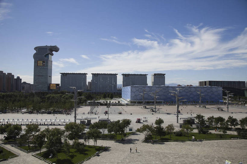 无人,公园,广场,横图,彩色,室外,白天,旅游,办公楼,树林,城市风光,城市,大厦,建筑,北京,中国,图片,建筑群,辉煌,现代建筑,场馆,旅游胜地,摄影,文明,发展,繁荣,旅行,奥林匹克公园,bj174