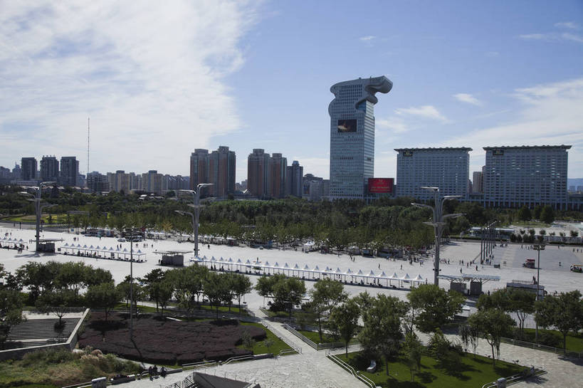 无人,公园,广场,横图,彩色,室外,白天,旅游,办公楼,树林,城市风光,城市,大厦,建筑,北京,中国,图片,建筑群,辉煌,现代建筑,场馆,旅游胜地,摄影,文明,发展,繁荣,旅行,奥林匹克公园,bj174