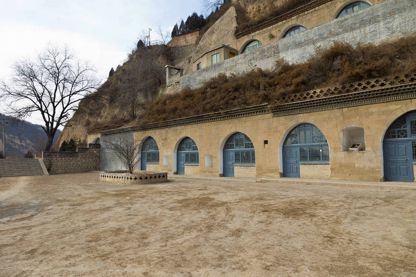 无人,横图,彩色,室外,白天,旅游,建筑,中国,图片,乡村,民居,旅游胜地,摄影,文明,中国文化,窑洞,陕西,延安,宝塔山,旅行,居住区,bj174