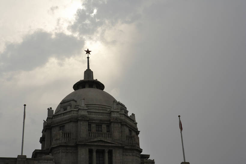 无人,银行,横图,室外,建筑,上海,屋顶,云,古典,建筑物,外滩,建造,圆顶建筑,bj175