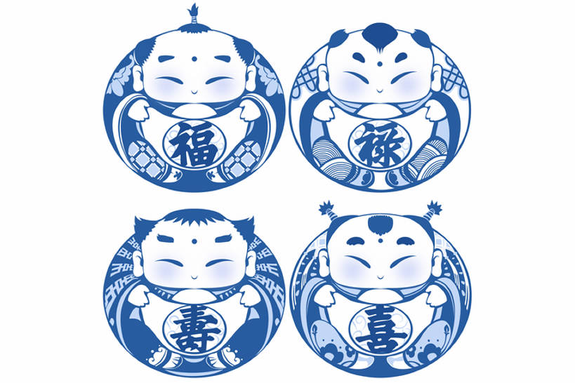 婴儿,儿童,无人,横图,插画,留白,白色背景,快乐,幸福,纯洁,运气,数码,科技,春节,阴影,对称,装饰,网络,符号,娃娃,高光,几何,计算机图形,祝福,合成,图画,传统,画,装饰品,蓝色,白色,福字,四个,汉字,卡通,可爱,童年,童趣,财富,摄影,影棚,幽默,电脑合成图,数码合成图,创造力,高雅,简单,合成图,中国文化,摄影棚,古典风格,漫画,泥人,童真,喜字,烂漫,无邪,写实,具体,具象,想法,天真,彩图,影棚拍摄,欢乐,拍摄,拜年,元宝,传统文化,拟人,bj175