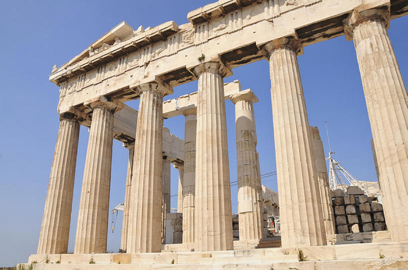 无人,寺庙,横图,室外,白天,旅游,度假,名胜古迹,希腊,欧洲,柱,圆柱,历史,娱乐,废墟,古代,风景,享受,休闲,放松,摄影,基克拉迪群岛,圣托里尼岛,希腊共和国,古代文明,基克拉泽斯群岛,彩图,旅行,bj175