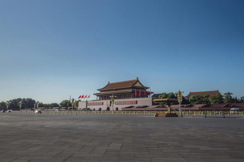 天安门,横图,方图,室外,白天,名胜古迹,旗帜,北京,天安门广场,中国,亚洲,地形,风景,天空,建造,东亚,bj175