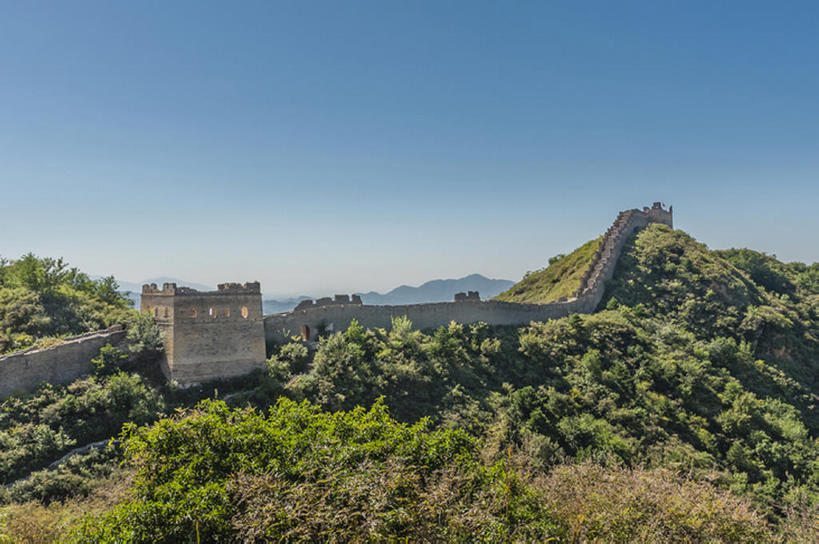 横图,室外,白天,长城,中国,墙,地形,风景,天空,东亚,河北省,金山岭,bj175