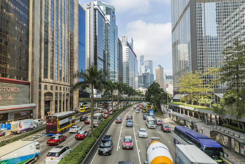 横图,室外,白天,路,汽车,香港,中国,亚洲,交通,风景,建造,东亚,香港岛,海军上将,bj175