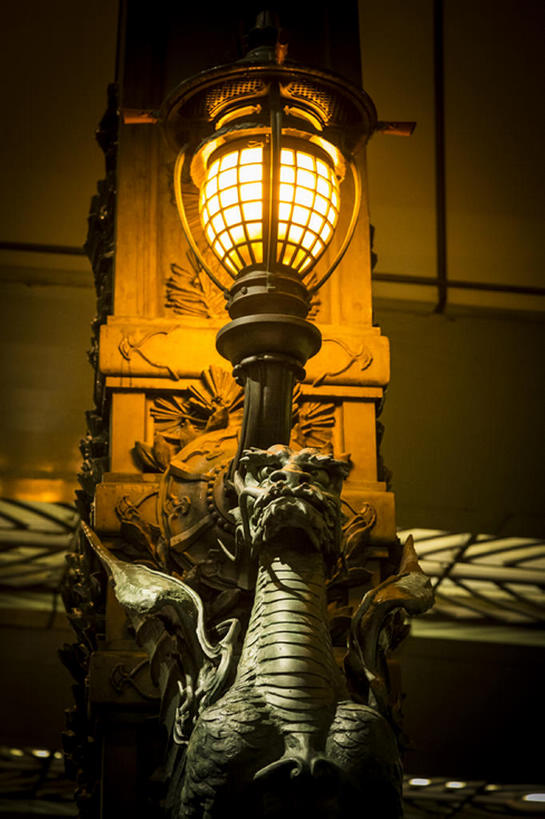 无人,竖图,室外,夜晚,雕塑,东京,日本,灯,麒麟,日本桥,bj175