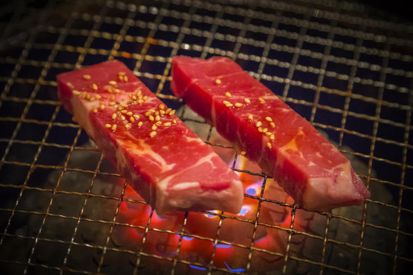 无人,横图,室内,烧烤,牛肉,食品,bj175