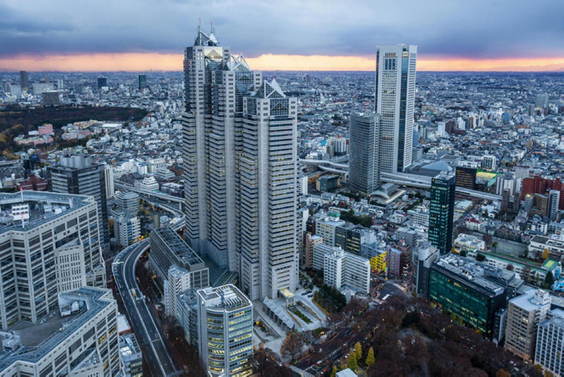 高楼大厦,横图,室外,东京,日本,都市,风景,天空,黄昏,建造,池袋,bj175