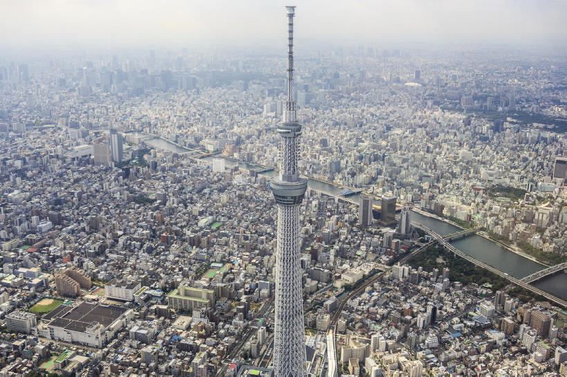 横图,航拍,室外,白天,河流,东京,日本,塔,建造,bj175