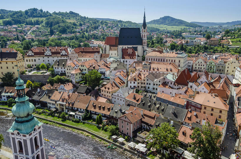 横图,室外,白天,河流,欧洲,风景,建造,捷克共和国,bj175