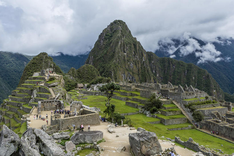 横图,山,秘鲁,文化遗产,云,石墙,世界遗产,遗址,天空,南美,马丘比丘,联合国教科文组织,bj175