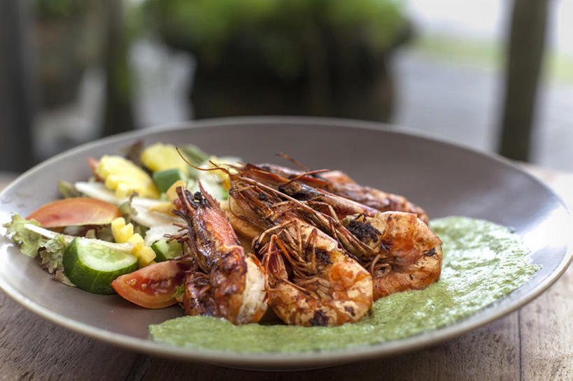 无人,横图,黄瓜,蔬菜,西红柿,虾,沙拉,食品,盘子,海产,bj175