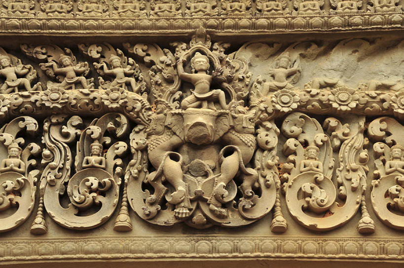 无人,横图,室外,白天,雕塑,柬埔寨,文化遗产,世界遗产,吴哥寺,联合国教科文组织,减轻,bj175