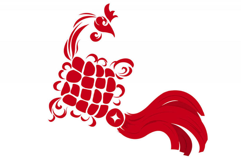 无人,横图,插画,白色背景,运气,数码,中国,春节,亚洲,风俗,庆祝,艺术,合成,图画,传统,十二生肖,画,一只,红色,中国结,概念,精神,电脑合成图,数码合成图,仪式,合成图,中国文化,典礼,漫画,东亚,东亚文化,元旦,制度,公鸡,传统文化,插图,传统节日,bj175