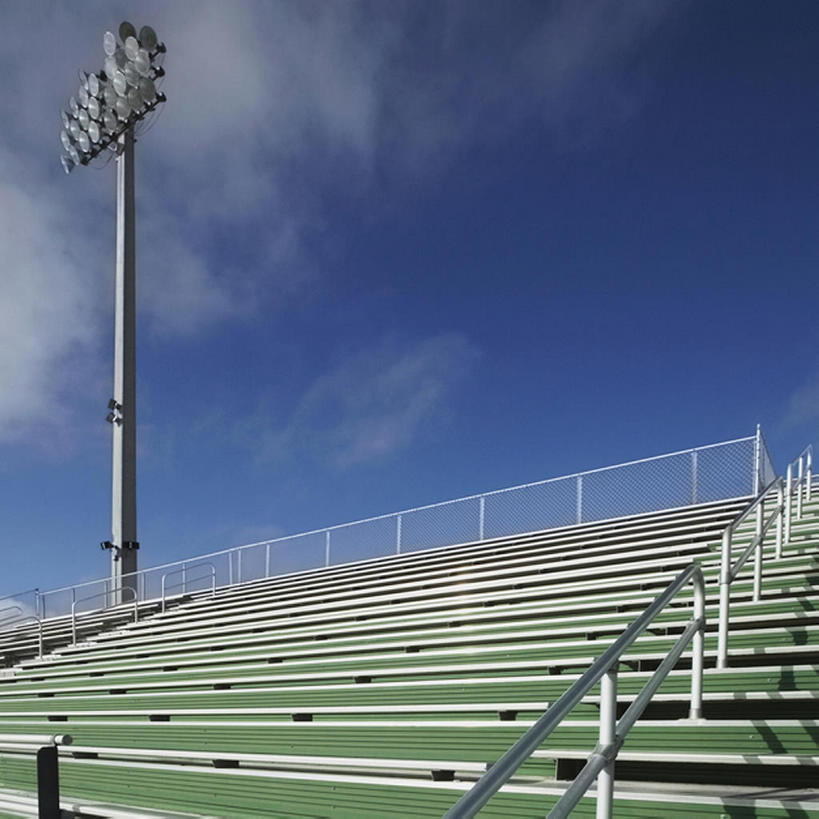 无人,体育馆,栏杆,运动场,方图,室外,白天,美国,看台,喇叭,体育场,台阶,蓝色,天空,摄影,建造,广播,佛罗里达,运动馆,会堂,彩图,建筑结构,bj175