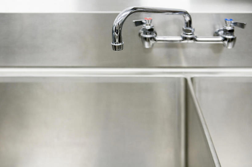 无人,横图,特写,留白,华盛顿,美国,钢铁,金属,水槽,水龙头,现代,摄影,部分,风格,简单,设计,彩图,厨房水槽,bj175