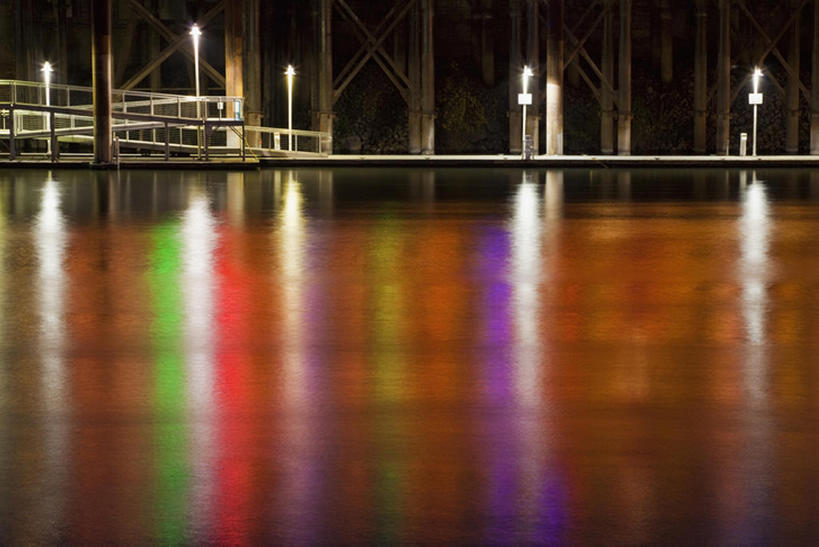 无人,码头,横图,室外,夜晚,海洋,水,美国,反射,木制,海岸线,水边,桥,过道,霓虹,摄影,木板路,宁静,照亮,加利福尼亚,萨克拉门托,彩图,海港,bj175