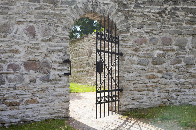 无人,横图,室外,白天,石头,门,建筑,爱沙尼亚,大门,墙,门口,古典,打开,摄影,开启,彩图,建筑结构,bj175