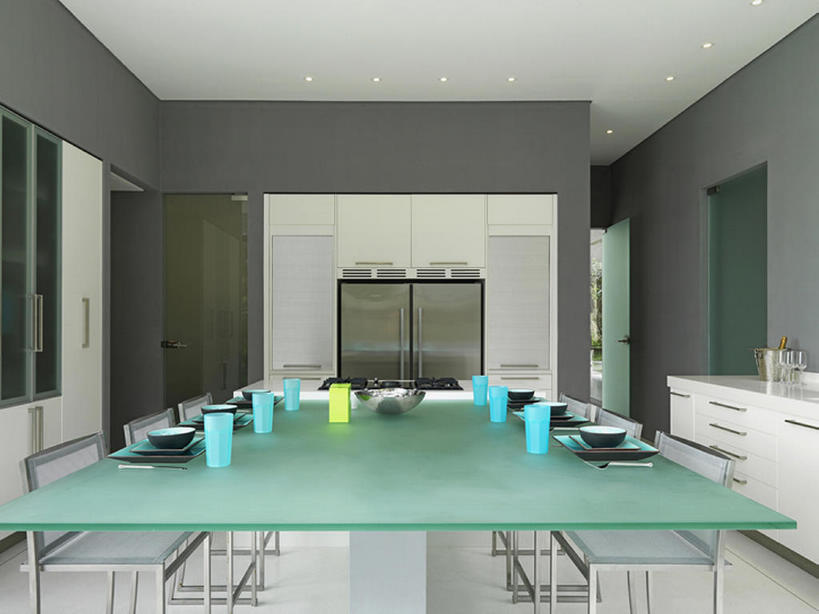 无人,家,横图,室内,餐桌,厨房,家具,桌子,建筑,泰国,亚洲,干净,磨砂玻璃,现代,普吉岛,蓝色,装饰物,摄影,建造,简单,彩图,当代,bj175